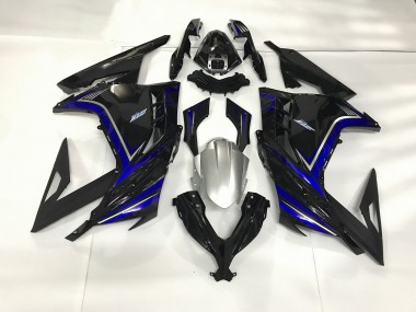 Negro Brillante & Azul 2013-2018 Kawasaki Ninja 300 Carenados Moto