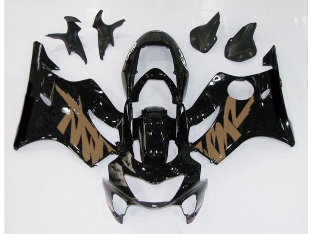 Negro Brillante & Marrón 1999-2000 Honda CBR600 F4 Carenados Moto