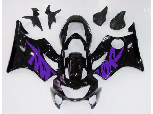 Negro Brillante & Morado 1999-2000 Honda CBR600 F4 Carenados Moto
