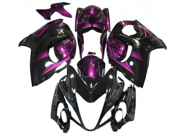 Negro Brillante & Morado Intenso 2008-2020 Suzuki GSXR 1300 Carenados Moto