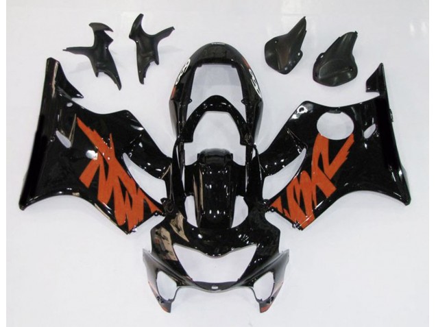 Negro Brillante & Naranja 1999-2000 Honda CBR600 F4 Carenados Moto