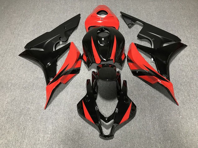 Negro Brillante & Rojo 2007-2008 Honda CBR600RR Carenados Moto
