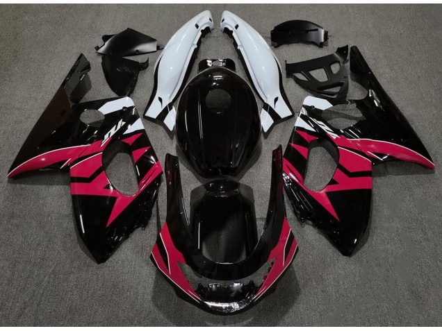 Negro Brillante Rojo & Blanco 1998-2007 Yamaha YZF600 Carenados Moto