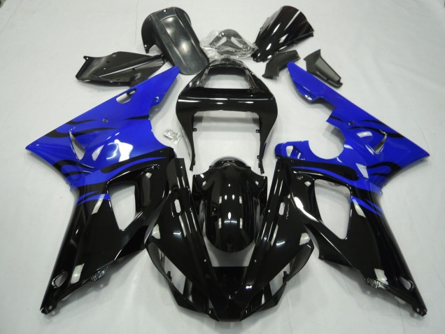 Negro Llama & Azul 2000-2001 Yamaha R1 Carenados Moto