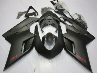 Negro Mate 2007-2014 Ducati 848 1098 1198 Carenados Moto