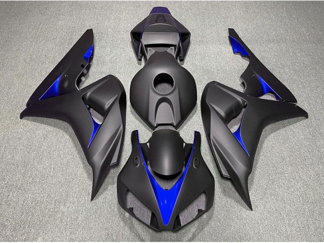Negro Mate & Azul 2006-2007 Honda CBR1000RR Carenados Moto
