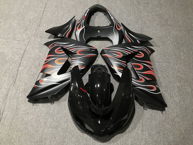 Negro Mate & Llama 2006-2007 Kawasaki ZX10R Carenados Moto