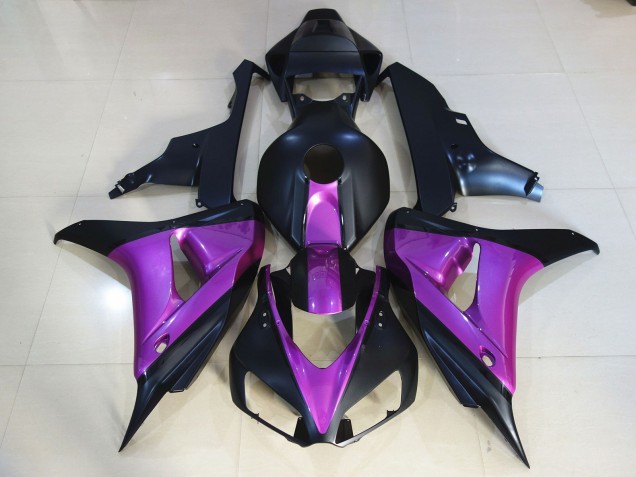 Negro Mate Púrpura 2006-2007 Honda CBR1000RR Carenados Moto