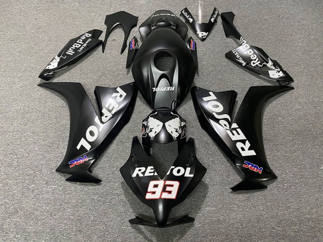 Negro Mate Repsol 2012-2016 Honda CBR1000RR Carenados Moto