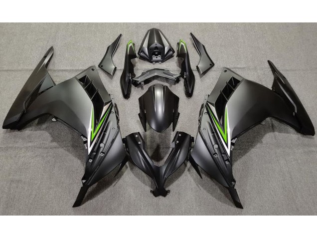 Negro Mate & Verde 2013-2018 Kawasaki Ninja 300 Carenados Moto