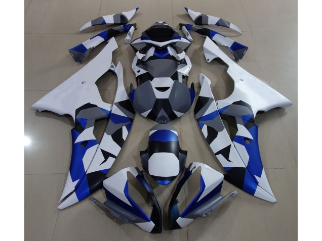 Nieve Azul Camuflaje 2008-2016 Yamaha R6 Carenados Moto