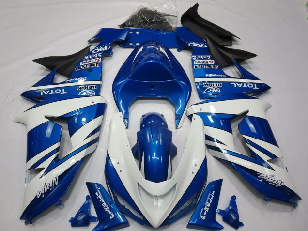 Ninja Azul Blanco 2006-2007 Kawasaki ZX10R Carenados Moto