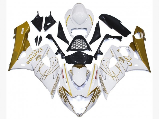 Oro Brillo Corona Personalizado 2005-2006 Suzuki GSXR 1000 Carenados Moto