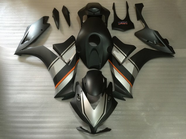 Plata Mate & Negro 2012-2016 Honda CBR1000RR Carenados Moto