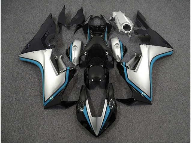 Plata & Negro & Azul Claro 2017-2023 Honda CBR1000RR Carenados Moto