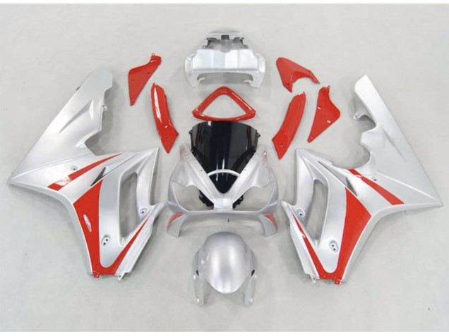 Plata & Rojo 2006-2008 Triumph Daytona 675 Carenados Moto