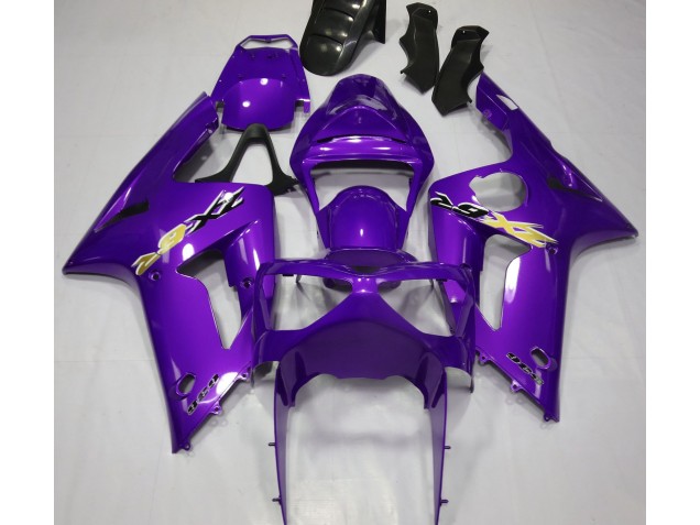 Púrpura Brillante 2003-2004 Kawasaki ZX6R Carenados Moto
