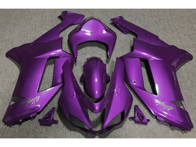 Púrpura Brillante 2007-2008 Kawasaki ZX6R Carenados Moto