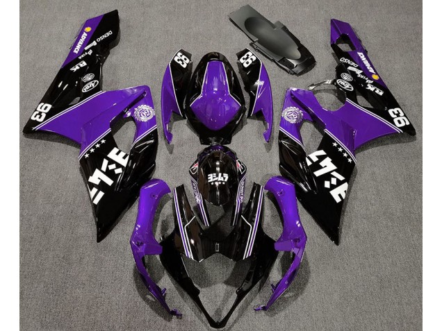 Púrpura Brillante & Negro Personalizado 2005-2006 Suzuki GSXR 1000 Carenados Moto