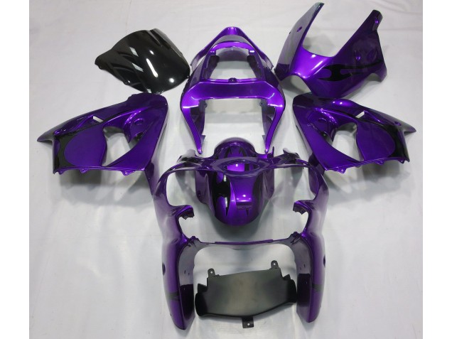 Púrpura Metálico 2000-2002 Kawasaki ZX6R Carenados Moto
