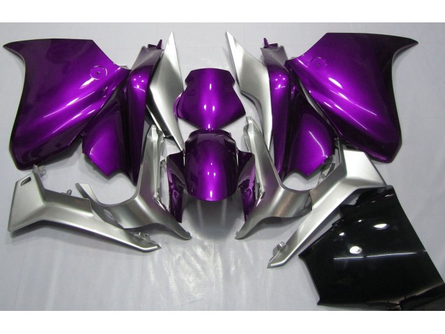 Púrpura Oscuro & Plata 2010-2013 Honda VFR1200 Carenados Moto