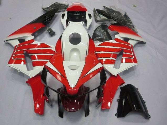 Raya Grande Roja & Blanca 2005-2006 Honda CBR600RR Carenados Moto