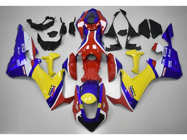 Rojo Azul & Amarillo HRC 2017-2023 Honda CBR1000RR Carenados Moto