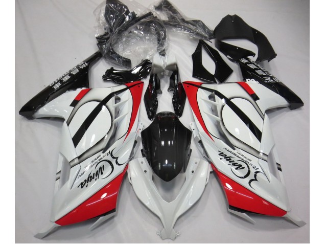 Rojo & Blanco 2013-2018 Kawasaki Ninja 300 Carenados Moto