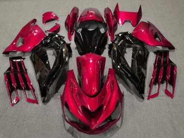 Rojo Brillante & Negro 2012-2021 Kawasaki ZX14R Carenados Moto