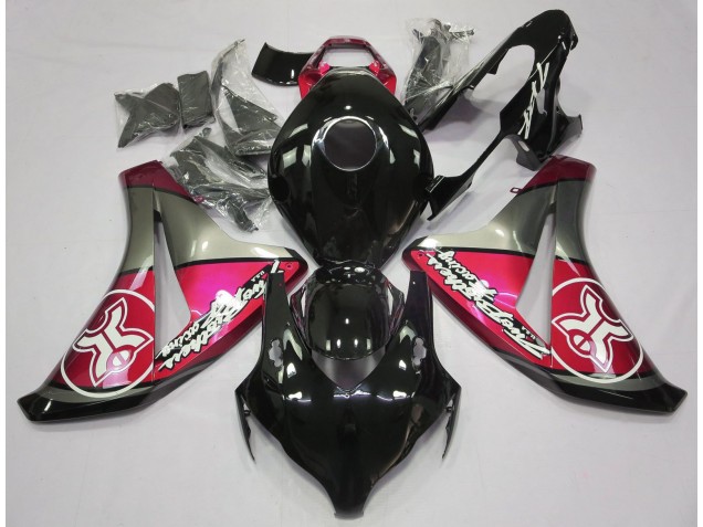 Rojo Caramelo Sobre Negro Personalizado 2008-2011 Honda CBR1000RR Carenados Moto