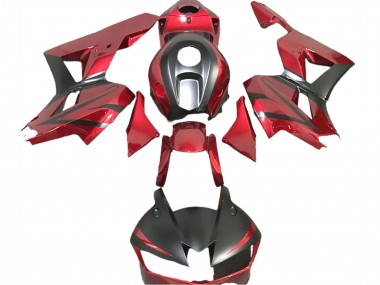 Rojo Intenso & Negro Mate 2013-2023 Honda CBR600RR Carenados Moto