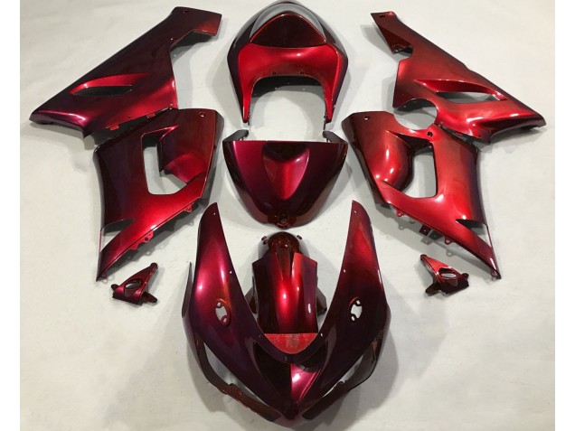 Rojo Metálico 2005-2006 Kawasaki ZX6R Carenados Moto