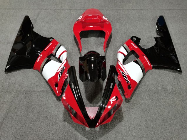Rojo & Negro 2000-2001 Yamaha R1 Carenados Moto