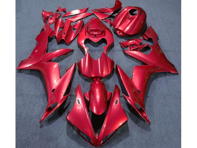 Rojo Sólido 2004-2006 Yamaha R1 Carenados Moto