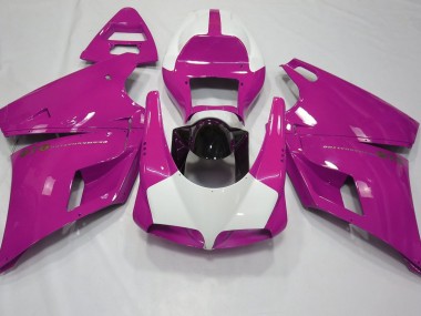 Rosa Brillante & Blanco 1993-2005 Ducati 996 748 916 998 Carenados Moto