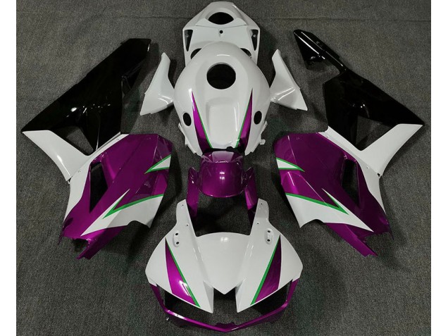 Rosa Brillo Blanco & Verde 2013-2023 Honda CBR600RR Carenados Moto
