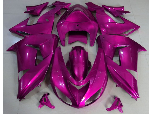 Rosa Fuerte Liso 2006-2007 Kawasaki ZX10R Carenados Moto