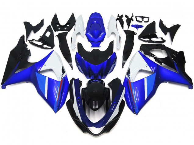 Sólido Brillo Negro Azul Blanco 2009-2016 Suzuki GSXR 1000 Carenados Moto
