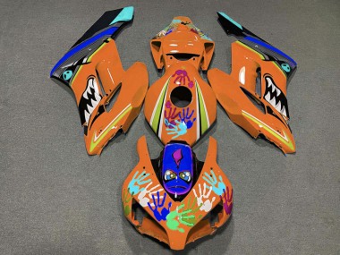 Tiburón Naranja 2004-2005 Honda CBR1000RR Carenados Moto