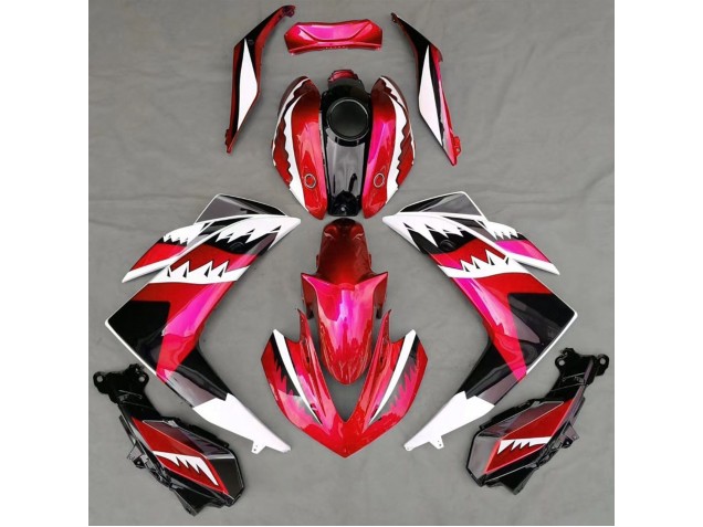 Tiburón Rojo 2015-2018 Yamaha R3 Carenados Moto