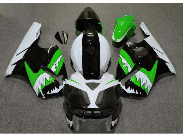 Tiburón Verde 2002-2005 Kawasaki ZX12R Carenados Moto
