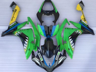 Tiburón Verde 2007-2008 Yamaha R1 Carenados Moto