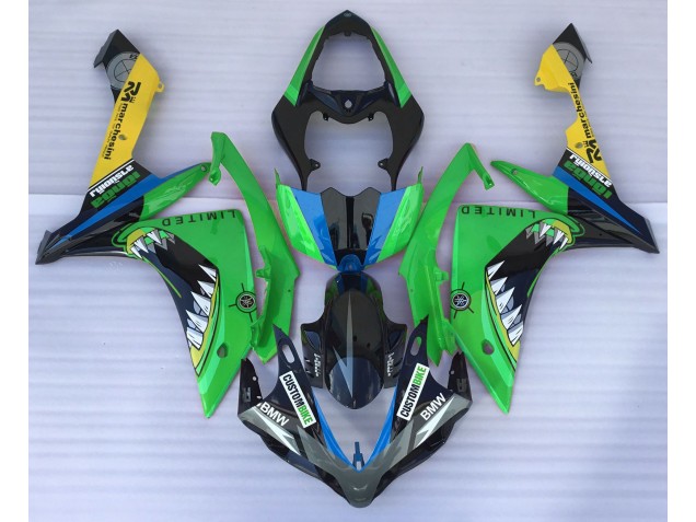 Tiburón Verde 2007-2008 Yamaha R1 Carenados Moto