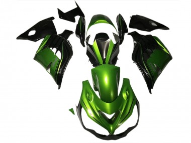 Verde Brillante & Negro 2012-2021 Kawasaki ZX14R Carenados Moto