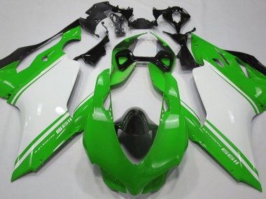 Verde Brillo Blanco & Negro 2011-2014 Ducati 1199 Carenados Moto
