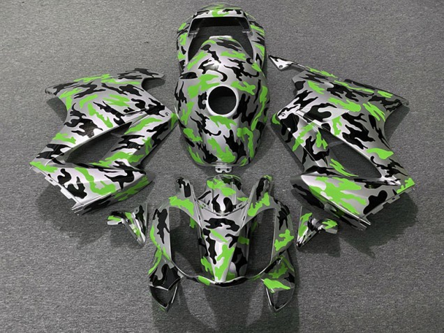 Verde Camuflaje 2002-2012 Honda VFR800 Carenados Moto