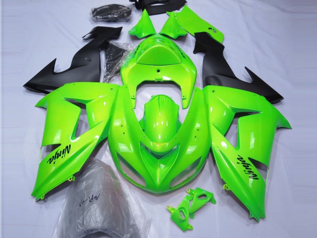 Verde Lima 2006-2007 Kawasaki ZX10R Carenados Moto