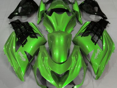 Verde Líquido 2012-2021 Kawasaki ZX14R Carenados Moto