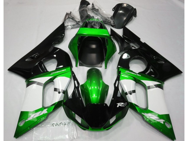 Verde Metalizado 1998-2002 Yamaha R6 Carenados Moto