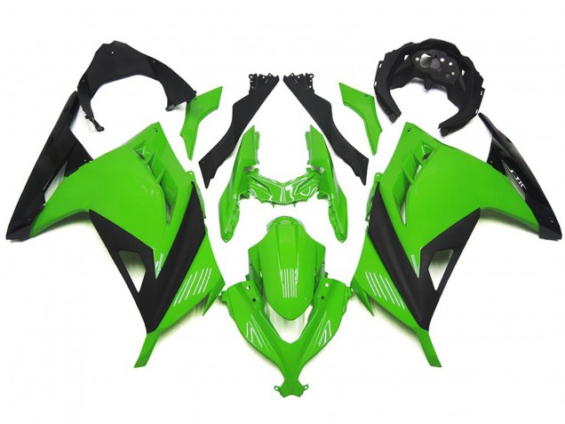 Verde & Negro De Alto Brillo 2013-2018 Kawasaki Ninja 300 Carenados Moto